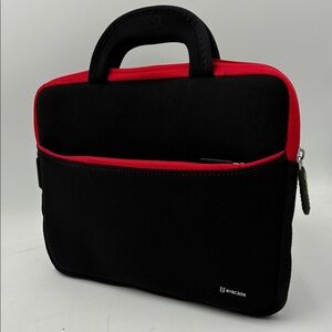 Evecase Black and Red Laptop Bag
